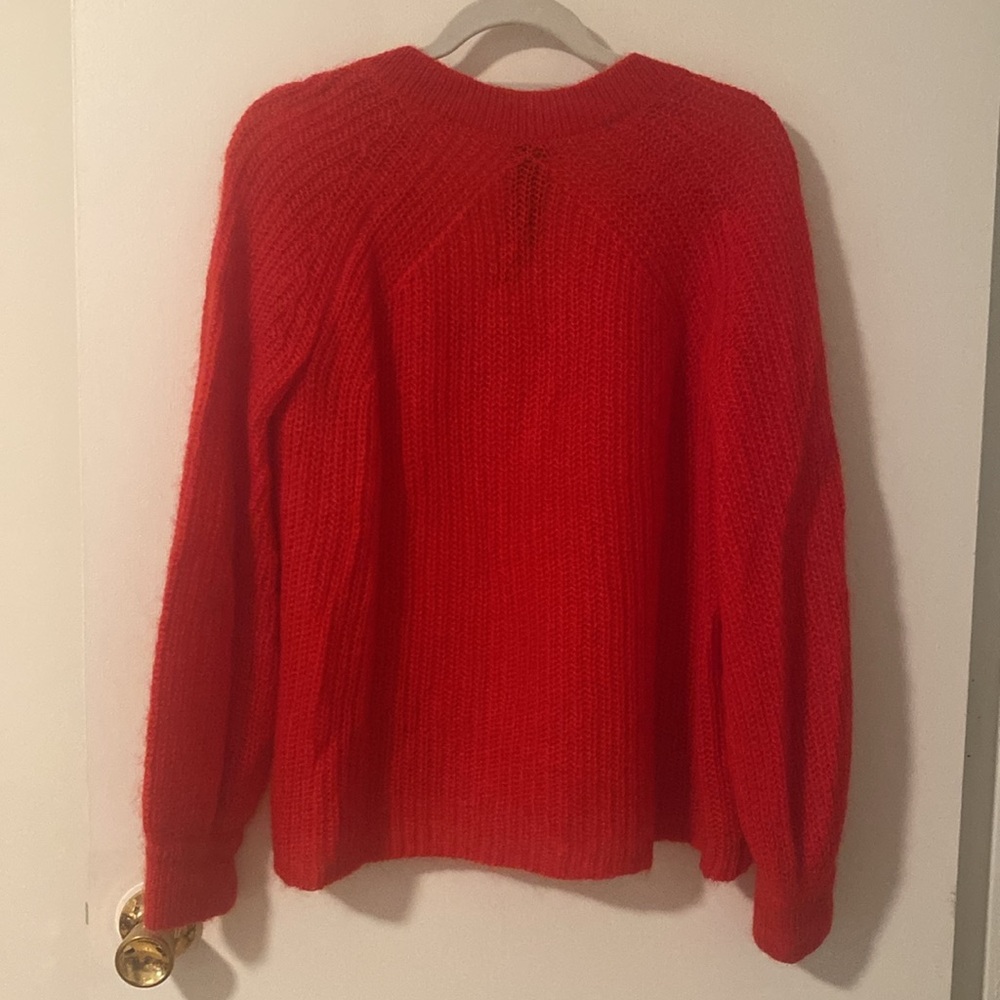 NAADAM Red V-Neck Cozy Sweater - Picture 4 of 7